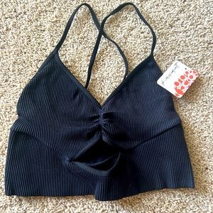 Free People Movement Ribbed Cut-Out Bralette